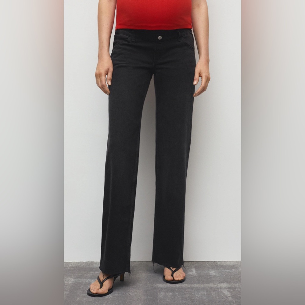 Mango maternity wide leg jeans
